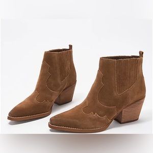 Sam Edelman Suede Western Ankle Boots - Winona. Size 7.5.